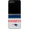 NFL New England Patriots White Striped Galaxy Z Flip6 Skin