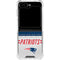 NFL New England Patriots White Striped Galaxy Z Flip6 Clear Case