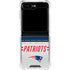 NFL New England Patriots White Striped Galaxy Z Flip6 Clear Case