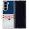 NFL New England Patriots White Striped Galaxy Z Fold5 5G Clear Case