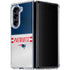 NFL New England Patriots White Striped Galaxy Z Fold5 5G Clear Case