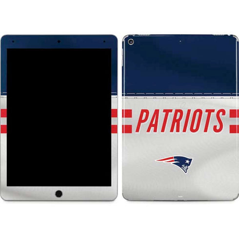 NFL New England Patriots White Striped iPad Skins