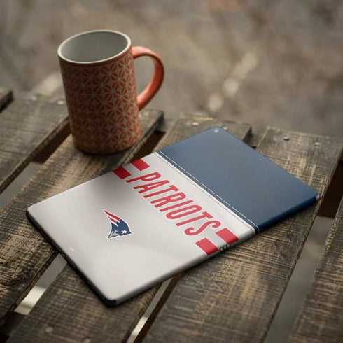 NFL New England Patriots White Striped iPad Skins