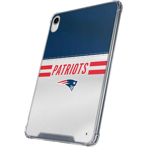 NFL New England Patriots White Striped iPad 11th Gen (2025) Clear Case
