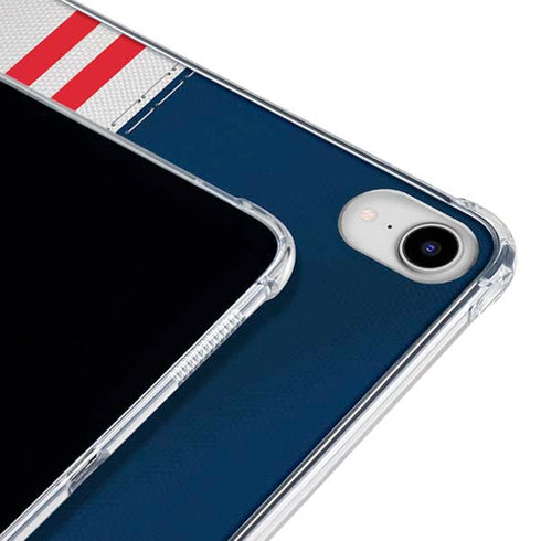 NFL New England Patriots White Striped iPad 11th Gen (2025) Clear Case