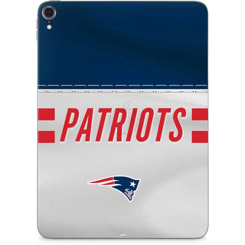 NFL New England Patriots White Striped Apple iPad Pro Skin