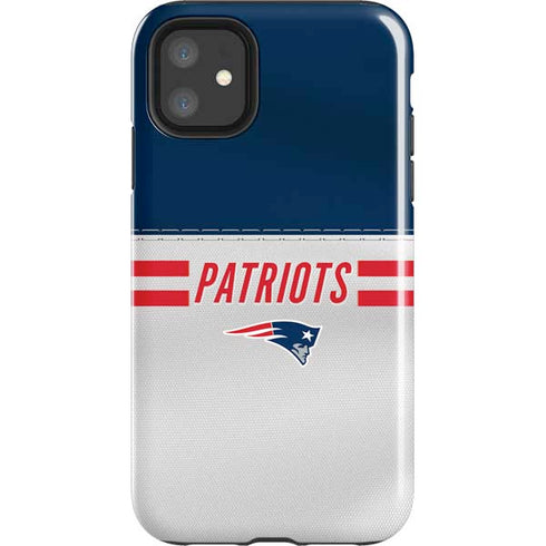 NFL New England Patriots White Striped iPhone 11 Impact Case