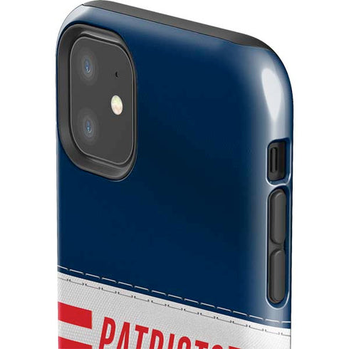 NFL New England Patriots White Striped iPhone 11 Impact Case