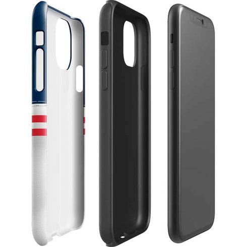 NFL New England Patriots White Striped iPhone 11 Impact Case