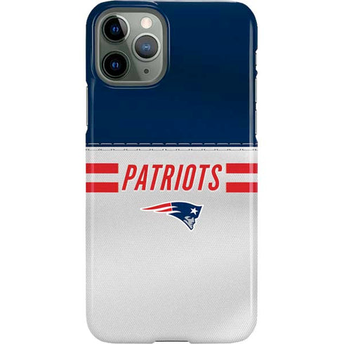 NFL New England Patriots White Striped iPhone 11 Pro Lite Case