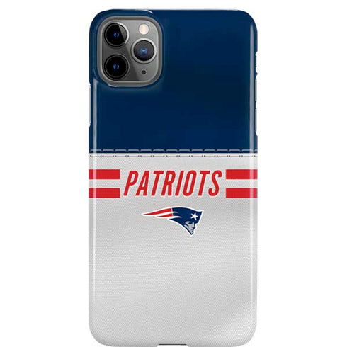 NFL New England Patriots White Striped iPhone 11 Pro Max Lite Case