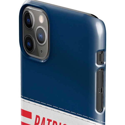 NFL New England Patriots White Striped iPhone 11 Pro Max Lite Case