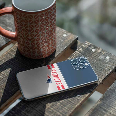 NFL New England Patriots White Striped iPhone 11 Pro Skin