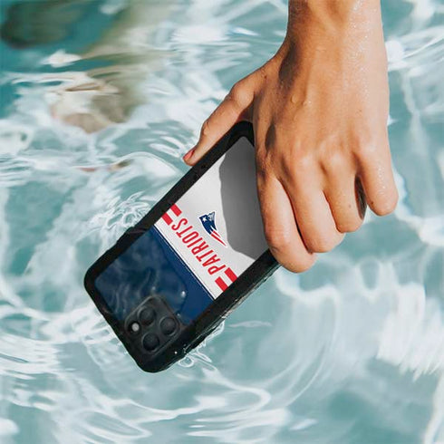 NFL New England Patriots White Striped iPhone 11 Pro Waterproof Case