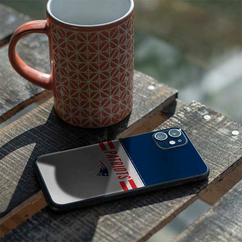 NFL New England Patriots White Striped iPhone 11 Skin