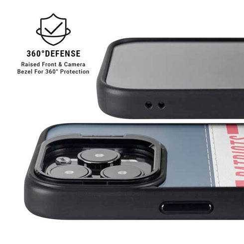 NFL New England Patriots White Striped iPhone 13 Pro Max Kickstand Case