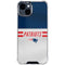 NFL New England Patriots White Striped iPhone 15 Clear Case
