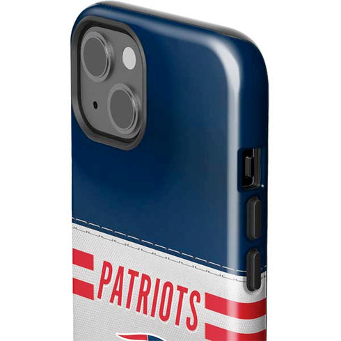 NFL New England Patriots White Striped iPhone 15 Impact Case