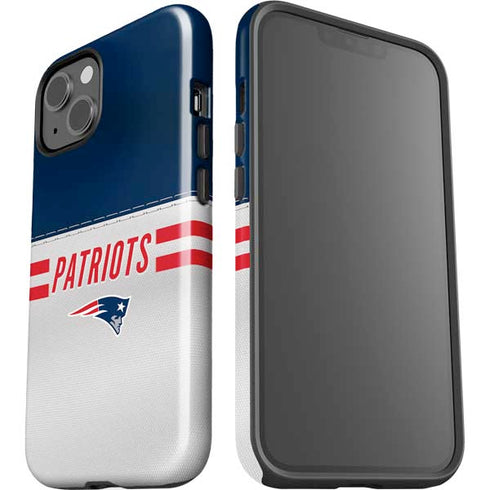 NFL New England Patriots White Striped iPhone 15 Impact Case