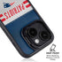 NFL New England Patriots White Striped iPhone 15 Plus Kickstand Case