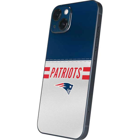 NFL New England Patriots White Striped iPhone 15 Skin