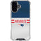 NFL New England Patriots White Striped iPhone 16 Clear Case