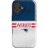 NFL New England Patriots White Striped iPhone 16 Impact Case