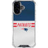 NFL New England Patriots White Striped iPhone 16 Plus Clear Case