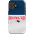 NFL New England Patriots White Striped iPhone 16 Plus Impact Case