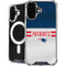 NFL New England Patriots White Striped iPhone 16 Plus MagSafe Case