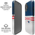 NFL New England Patriots White Striped iPhone 16 Plus Magsafe Impact Case