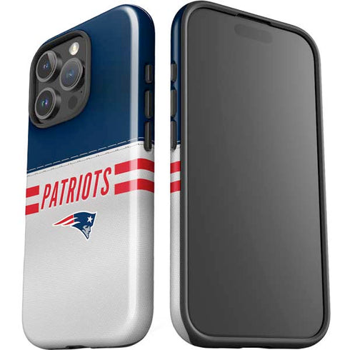 NFL New England Patriots White Striped iPhone 16 Pro Max Impact Case