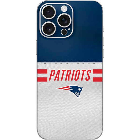 NFL New England Patriots White Striped iPhone 16 Pro Max Skin