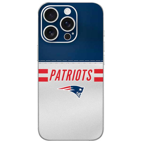 NFL New England Patriots White Striped iPhone 16 Pro Skin