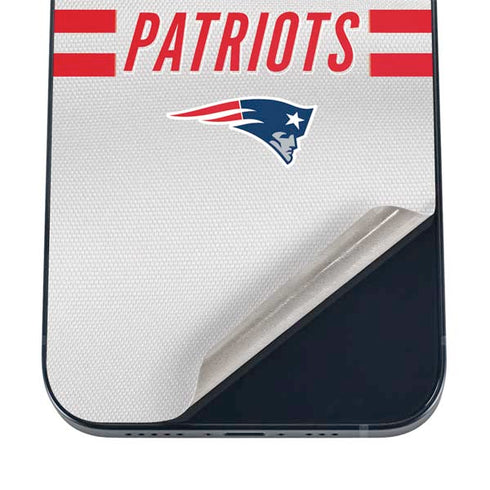 NFL New England Patriots White Striped iPhone 16 Skin