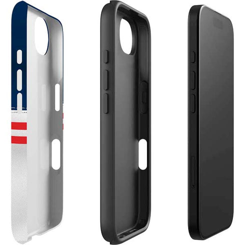 NFL New England Patriots White Striped iPhone 16e Impact Case