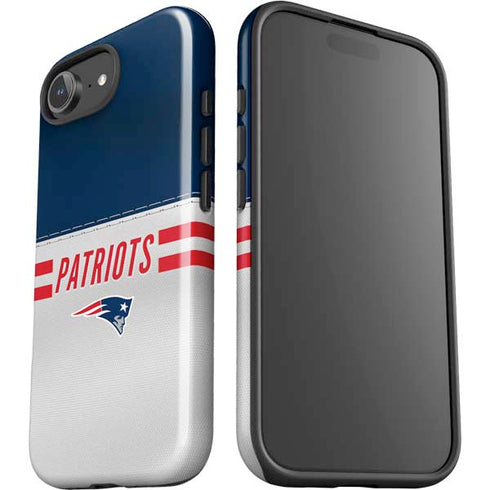 NFL New England Patriots White Striped iPhone 16e Impact Case