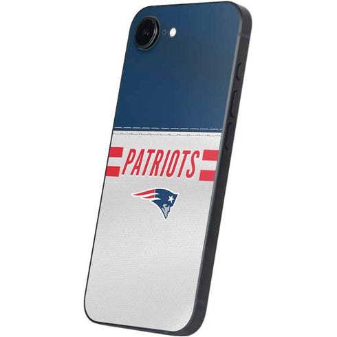 NFL New England Patriots White Striped iPhone 16e Skin