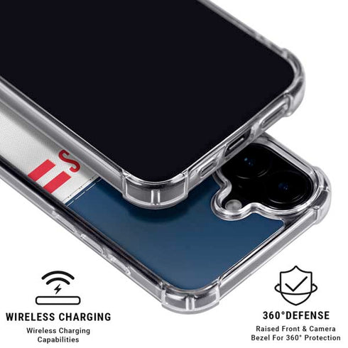 NFL New England Patriots White Striped iPhone 17 MagSafe Case