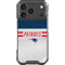 NFL New England Patriots White Striped iPhone 18 Pro Clear Case
