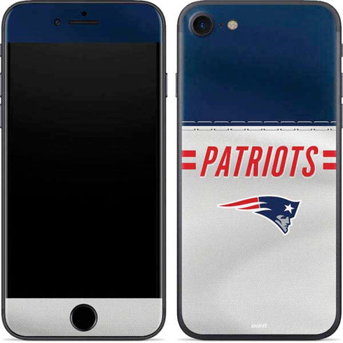 NFL New England Patriots White Striped iPhone 8 Skin