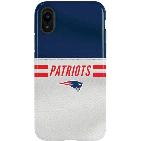 NFL New England Patriots White Striped iPhone XR Pro Case