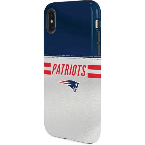 NFL New England Patriots White Striped iPhone XS Pro Case