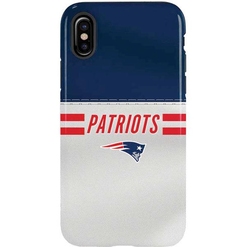 NFL New England Patriots White Striped iPhone XS Pro Case