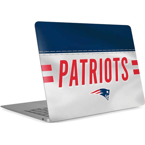 NFL New England Patriots White Striped Apple MacBook Air Skin