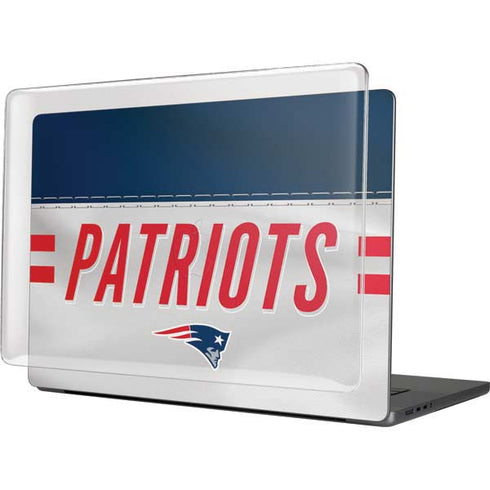 NFL New England Patriots White Striped MacBook Cases