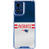 NFL New England Patriots White Striped Moto G Play 4G (2024) Clear Case