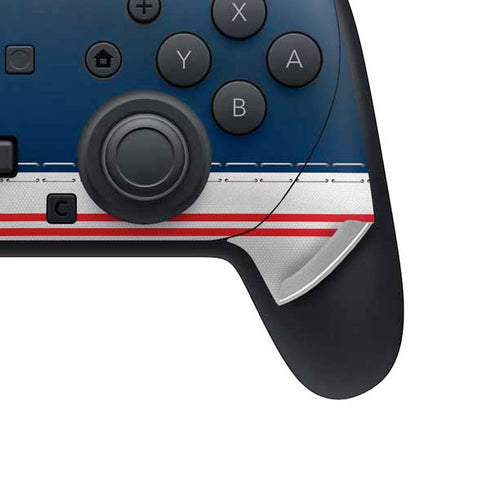 NFL New England Patriots White Striped Nintendo Switch 2 (2025) Pro Controller Skin