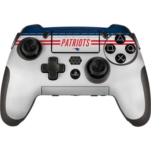 NFL New England Patriots White Striped PlayStation Scuf Vantage 2 Controller Skin