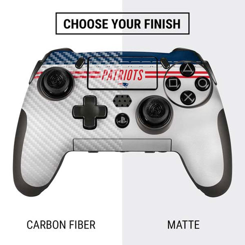 NFL New England Patriots White Striped PlayStation Scuf Vantage 2 Controller Skin